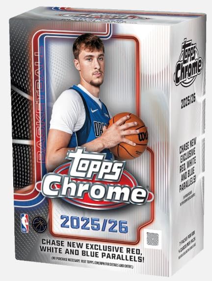 NEW 2025-26 CHROME Basketball Card BLASTER Box, Bonus Custom Cooper Flagg Card Sized Print