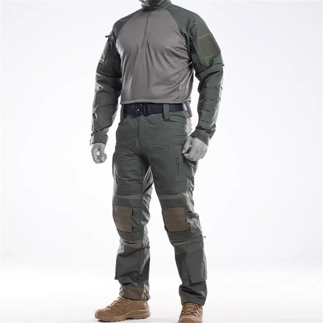 Multicam - Traje táctico de combate, uniforme de camuflaje, equipo de entrenamiento al aire libre, ropa de caza y trabajo