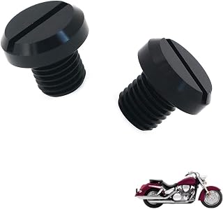 generic 2PCS motorcycle mirror plugs Compatible with Honda VTX1300R,Motorcycle rearview mirror plug blind plug tuning accessories(black)