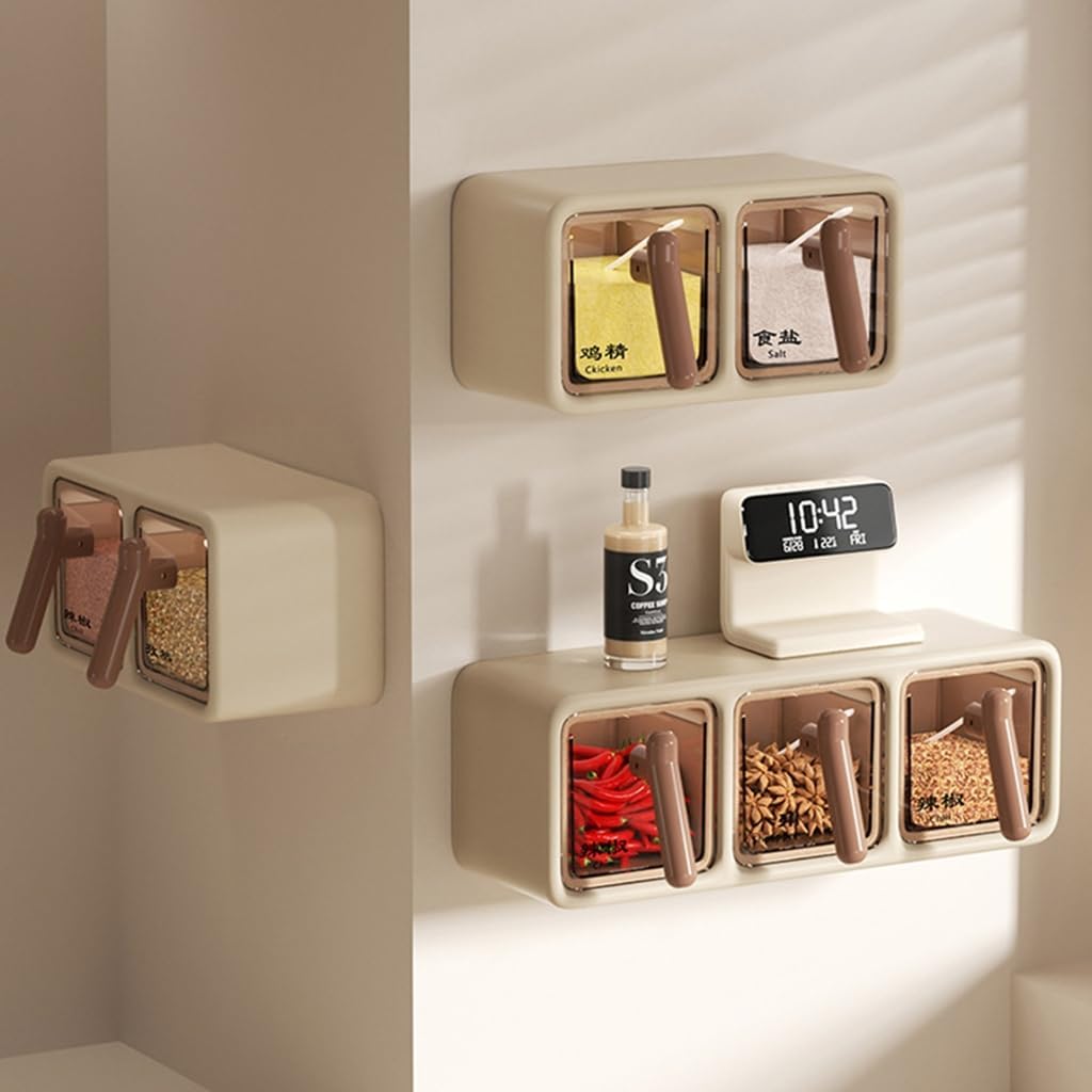 Space Saving Kitchen Spice Holder Convenient Wall Hanging Condiment Holder Rack image 3