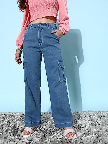 Image of Dolce Crudo High Rise Wide Leg Jeans for Women