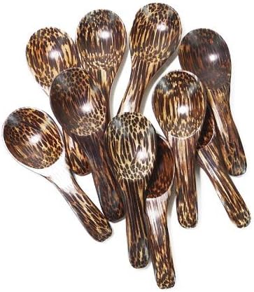 Palm Wood Small Spoons Sugar Seasoning Salt Spoons Lot of 10 Pcs. X 3.0"