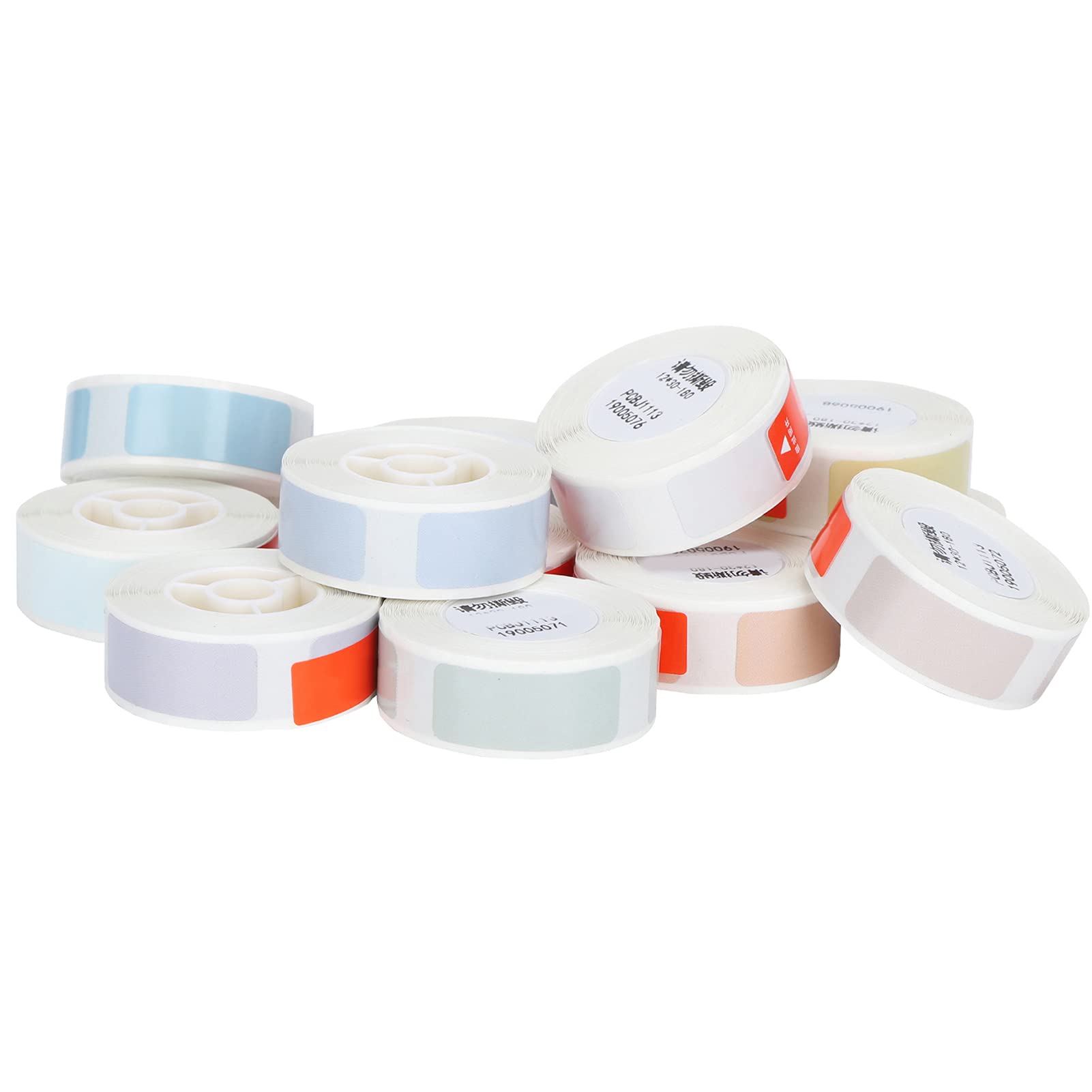 12 sztuk Wodoodporna naklejka termiczna w rolkach Samoprzylepny papier do etykiet PCV do przechowywania w kuchni Odzież Identyfikacja biżuterii 12 x 30 mm 180 arkuszy w rolce (Zestaw wiosenny)
