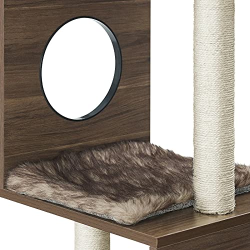 Árbol para Gatos Sheree 50" Marrón Oscuro Moderno miniatura 3