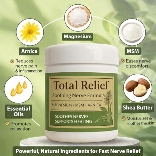 Image of Go well Total Relief Magnesium Cream for Nerves - Fast-Absorbing MSM & Arnica Cream for Healthy, Comfortable Nerves and Daily Comfort (Pack of 2)