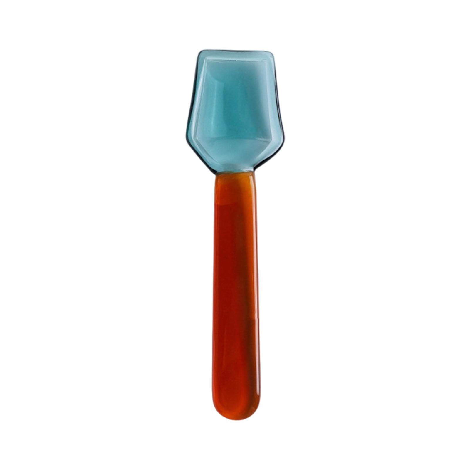 JSGHGDF Glass Miniature Spoon for Coffee Milk Tea Dessert Sturdy and Portable with Fun Color Easy to Clean Grains Meal Spoon Multipurpose Dessert