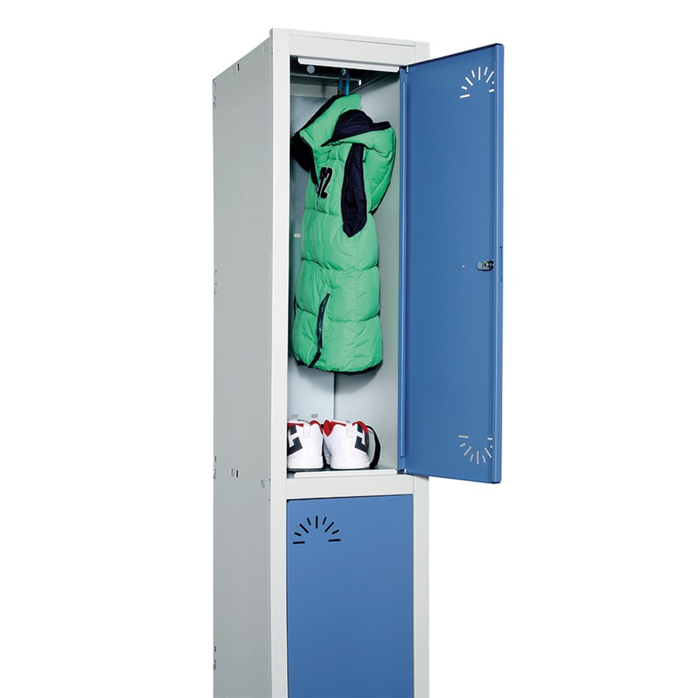 Vestiaire Métallique industrie propre. 2 Portes. 1 Module. 2 Eléments. Dim : H 1800 mm x L 530 mm x P 520 mm. Démonté.