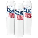 Clear Choice Taste Filter Replacement for Whirlpool UKF8001 WF50 Filter Compatible with EDR4RXD1 EFF-6013A FILTER4A FILTER4 Refrigerator Water Filter, NSF/ANSI 42, Box of 3, Made in the USA