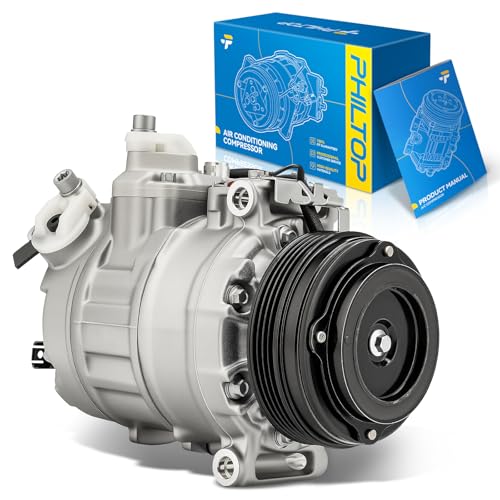 Image of PHILTOP Air Conditioner AC Compressor for BMW X5 11-13,15-18 4.4T,16 3T,X3 /X4 16,18 3T,X1 2016,X6 16,11,15,17-19 4.4T,550i /550i xDrive 11-16,750Li 09-10,13-15,11-12,M5 13-16,650i /650i xDrive /M6 12-18