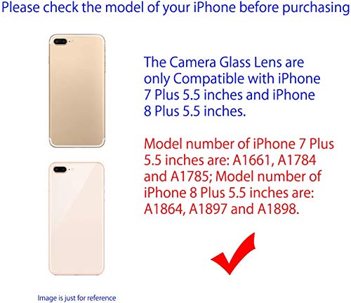 2 Pack Oem Original Back Rear Camera Glass Lens Replacement For Iphone 7 Plus/Iphone 8 Plus 5.5 Inches With Adhesive And Repair Toolkit #TOP4