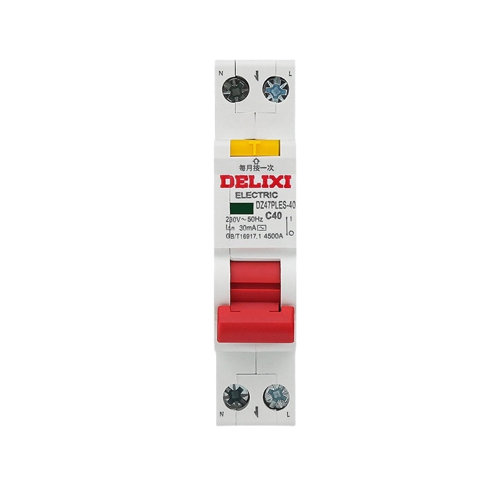 Disjoncteur de protection domestique DZ47PLES1P contre électrisation