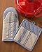 DII French Stripe, Kitchen Collection, Nautical Blue, Potholders, 2 Count