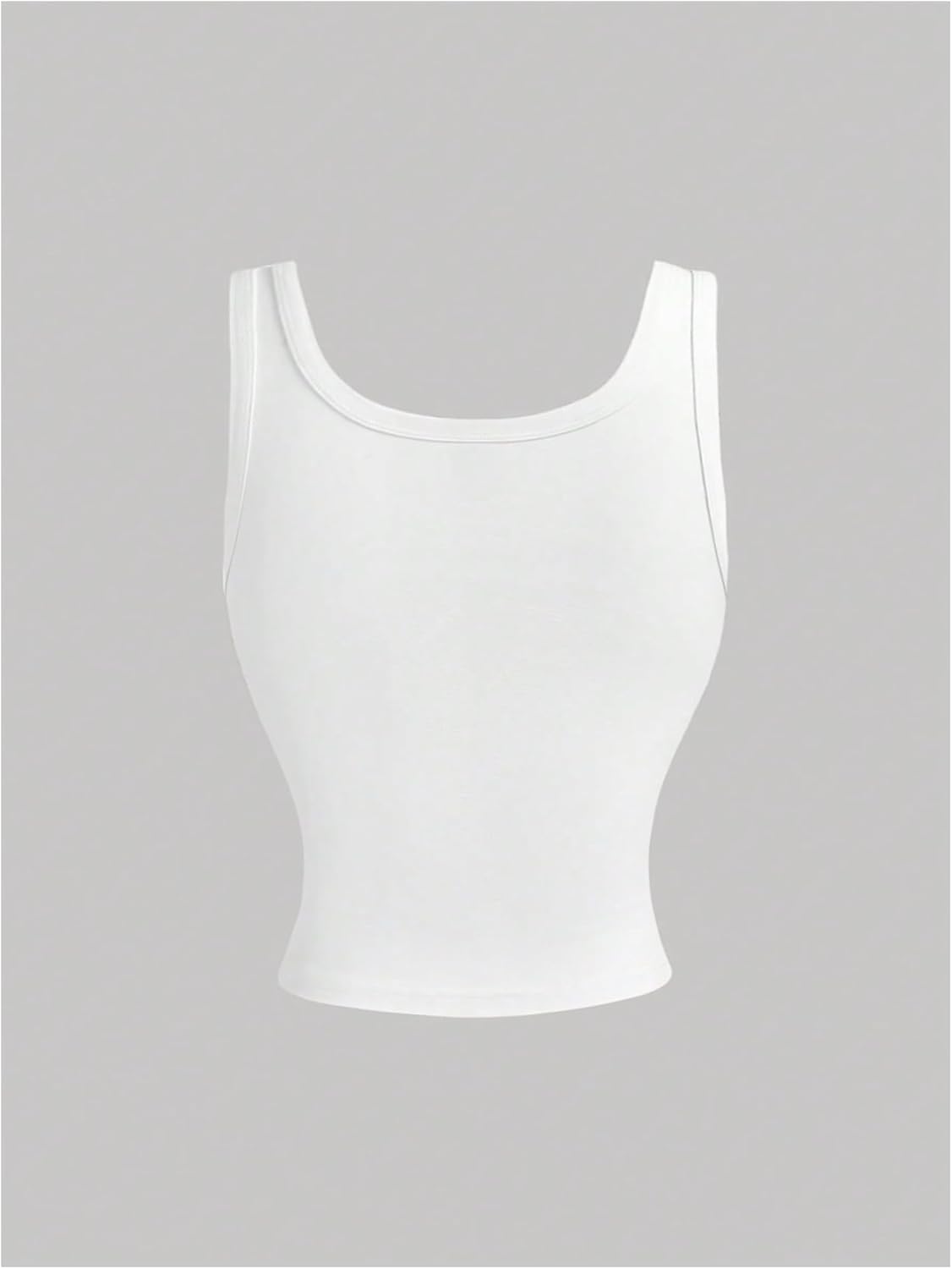 MakeMeChic Women's Rhinestone Sleeveless Tank Top Square Neck Sparkly Fitted Y2k Crop Tops - Image 2