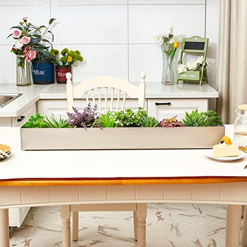 Yaomiao Modern Planter Box 32 Inch Succulent Trough Rectangular Planter Stainless Steel Window Boxes Planters For Table Sill Indoor #TOP3