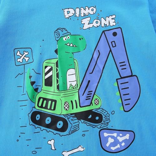 Image of Toddler Boy Clothes Cartoon Cotton Summer Short Sleeve T-Shirt and Shorts Kids Outfit Set 2-7 Year