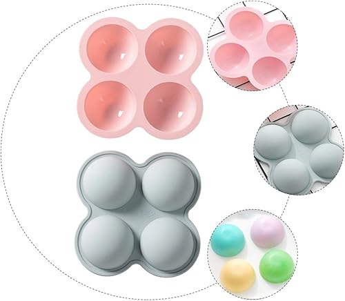 Miniatura 9 de Paquete de 2 moldes de silicona semicirculares para pasteles fáciles de usar para proyectos de horneado de bricolaje