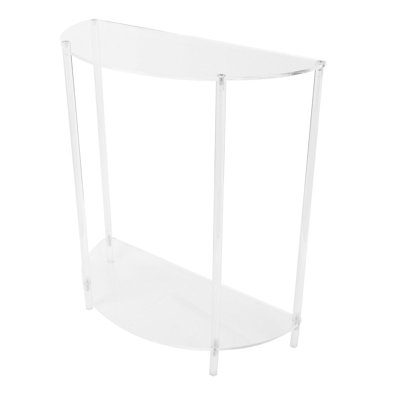 banapoy Tavolino Angolare in Acrilico, Tavolo con Accenti a Mezzaluna a 2 Livelli Tavolo da Ingresso Moderno a Mezzaluna, Decorazioni per la Casa per Soggiorno, Camera da Letto, Bagno,