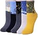 Chalier 5 Pairs Womens Cute Funny Socks Casual Cotton Crew Animal Socks