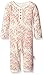 Burt's Bees Baby Girls' Petunia Ruffle Organic Coverall, Bees and Flowers Floral, 12 Months