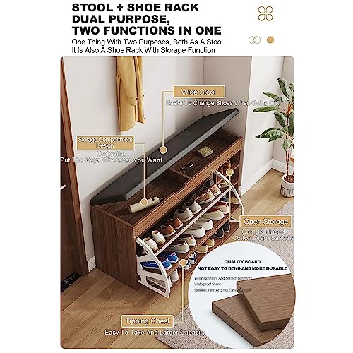 Meuble à chaussures de qualité supérieure et banc d'entrée contemporain - 6