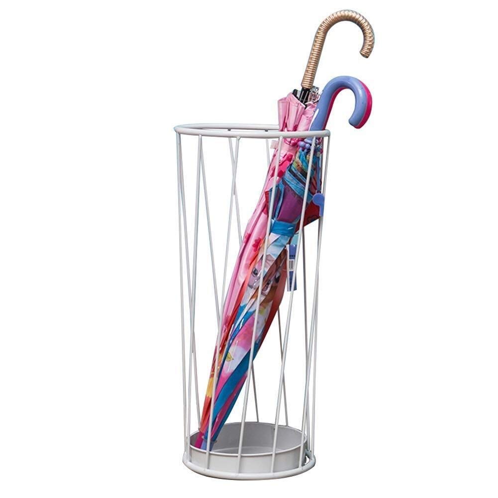 Seau de stockage de parapluies design circulaire en fer forgé