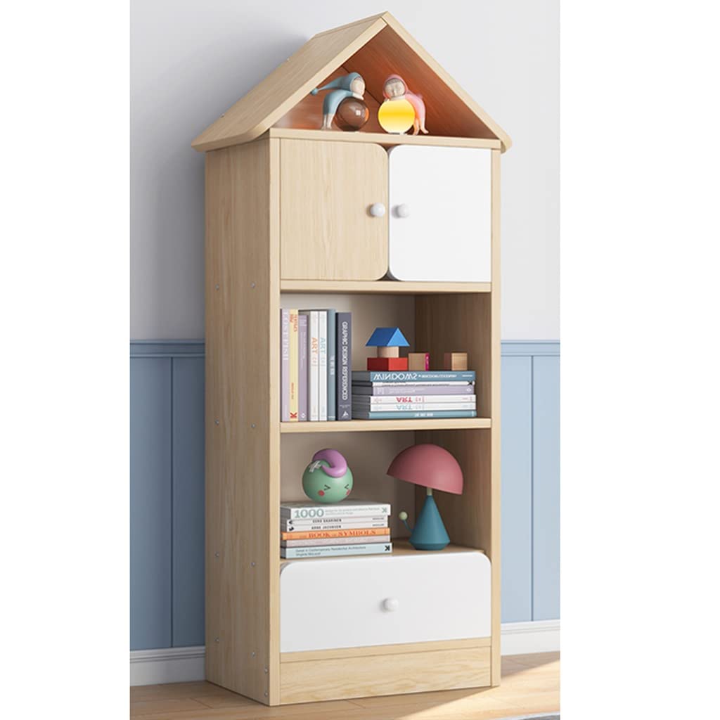 Bibliothèque 5 niveaux en bois noble étagère de rangement design pour bureau et salon