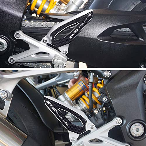 labelbike - 3D Stickers Heel Pads Footpegs Footrests Motorcycles Compatible with Triumph Speed Triple 1200 RS 2021-2023