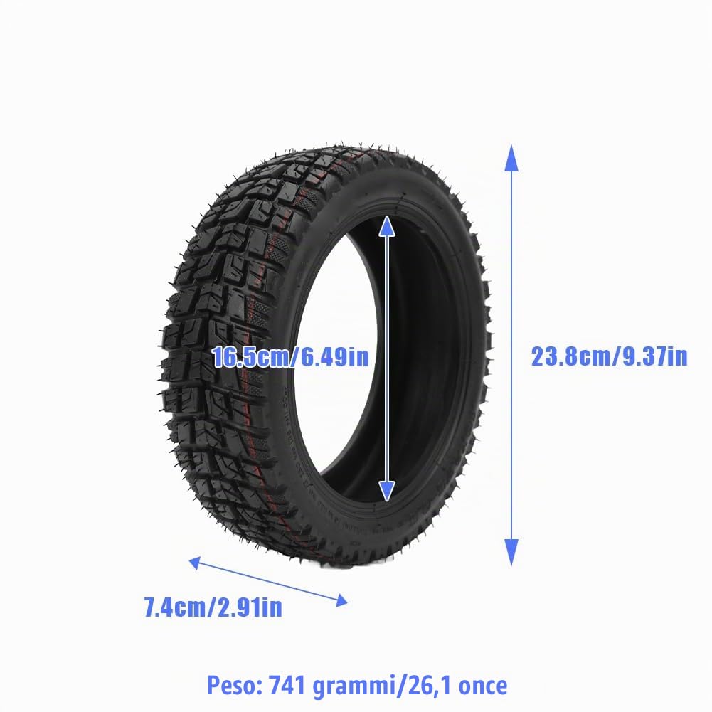 Ruote Monopattino Elettrico,10X2.75‑6.5 Gomma Scooter Elettrico Pneumatici Pneumatico Tubeless Di Ricambio Fuoristrada Accessori Universali [er Pneumatici Sottovuoto per Terreni Irregolari