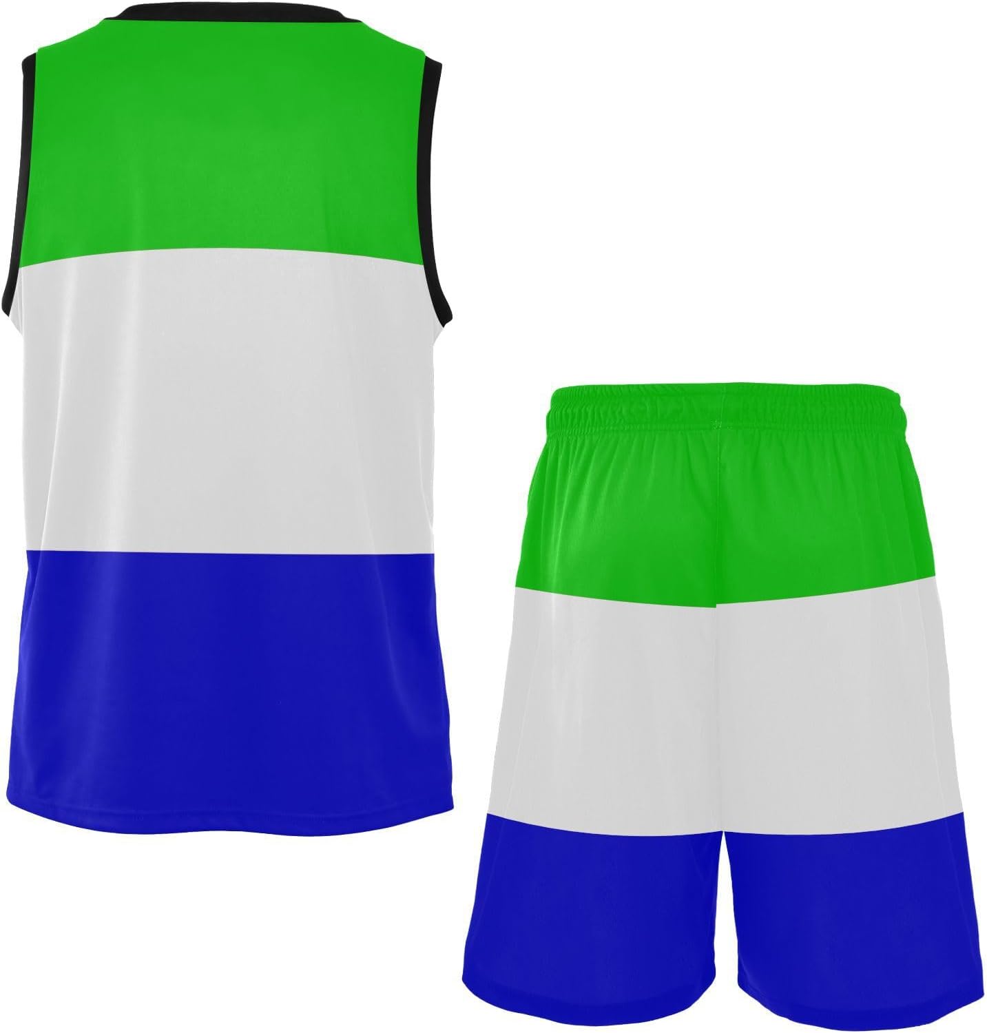 GuoChe Youth Basketball Jersey and Shorts National Flag of Suriname Practice Basketball Jersey
