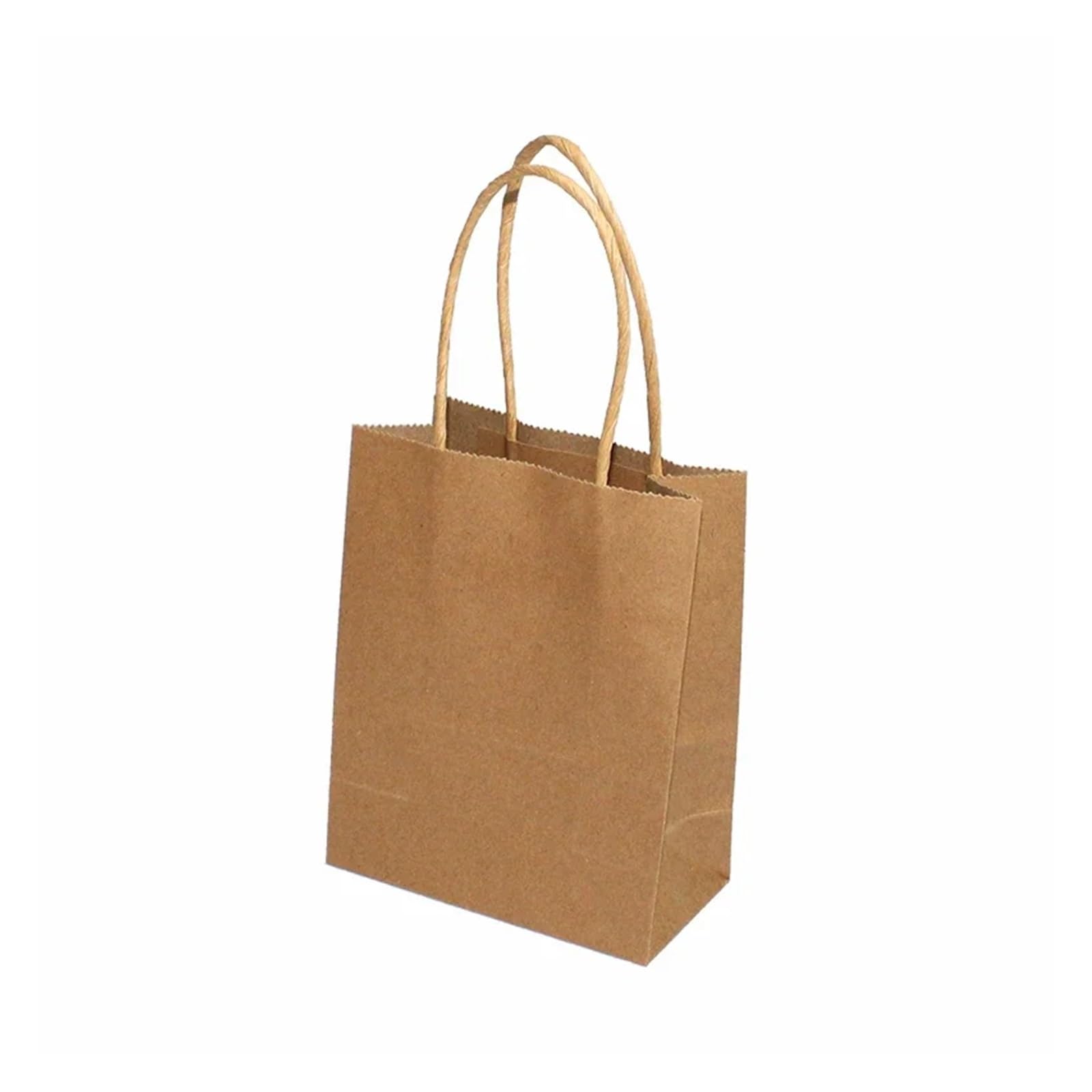 Bolsas de Papel Bolsas de Papel 10/20/30/50 Uds Mini bolsa pequeña de papel Kraft con asas bolsa de regalo for Festival bolsas de compras de dulces(Brown,21X27X11CM (M)_50PCS)