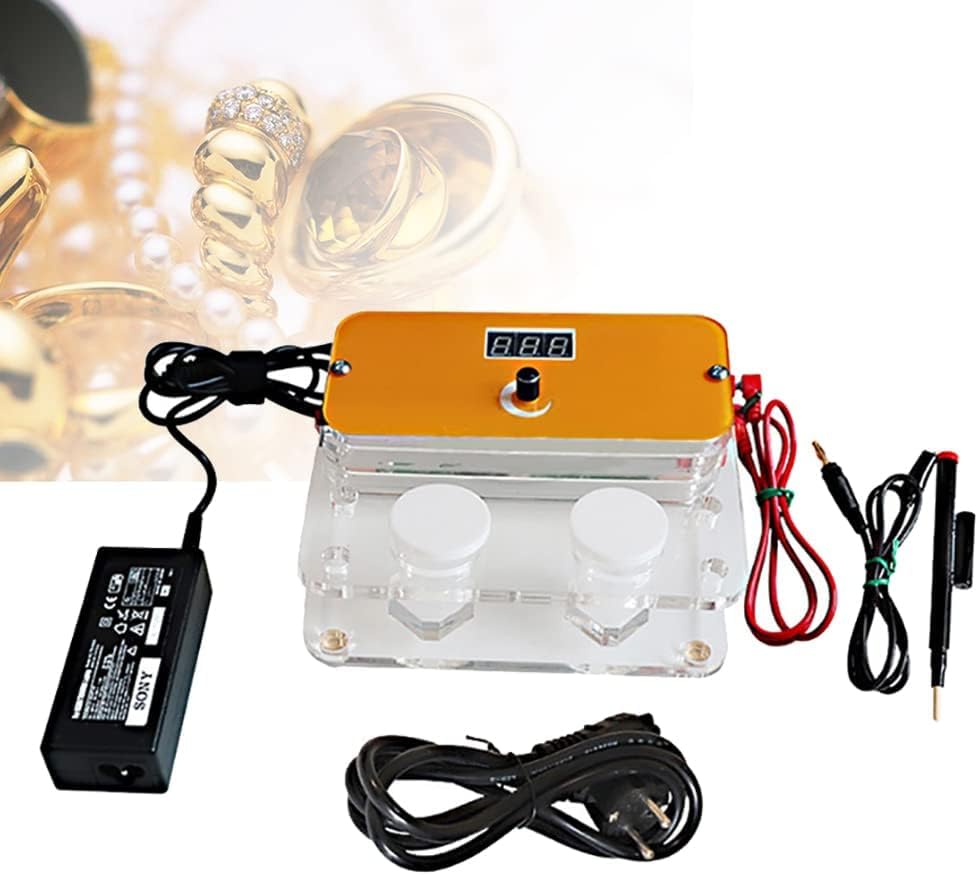 Pen Type Plating Machine,Gold Plating Kit, Jewelry Silver Gold Electroplating Processing Tools Electroplating Pen, for Plating with Gold, Silver, Rose Gold, Nickel Electroplating Solutions B