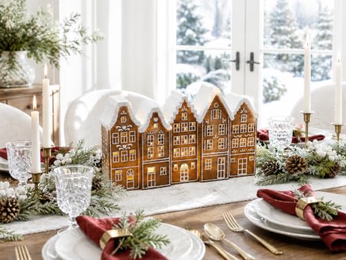 Gleemoria Lighted Gingerbread House, Christmas Village Decor - image 6