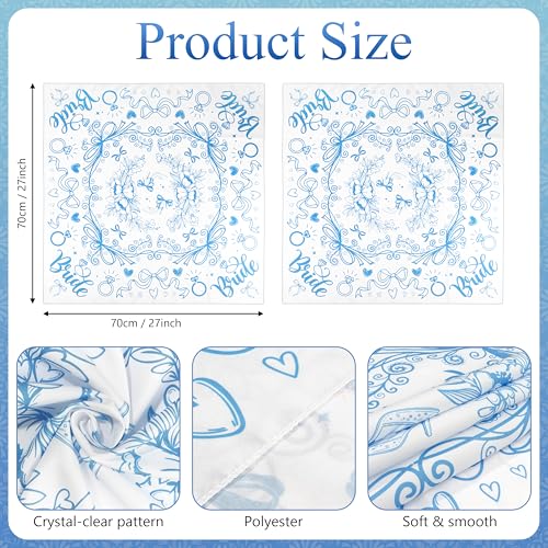 Bride Gifts Set – Bride Head Scarf Bandana, Sash, Sunglasses & Claw Clip, Bachelorette Accessories for Bachelorette Party, Wedding Decor, Bridesmaid Gifts2