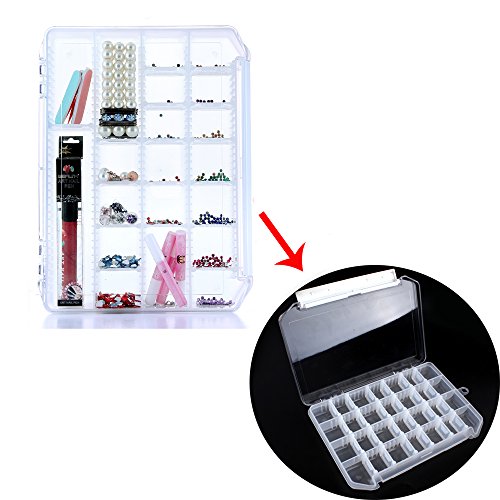 MAKARTTAdjustable 28 Grids Slot Acrylic Storage Box