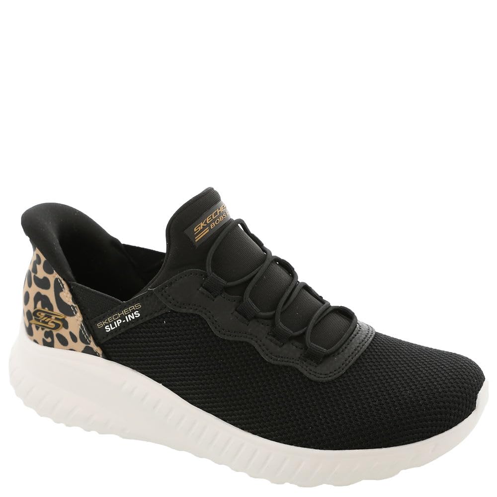 Skechers Women's Bobs Squad Chaos-Seize The Hour Sneaker, Black, 6