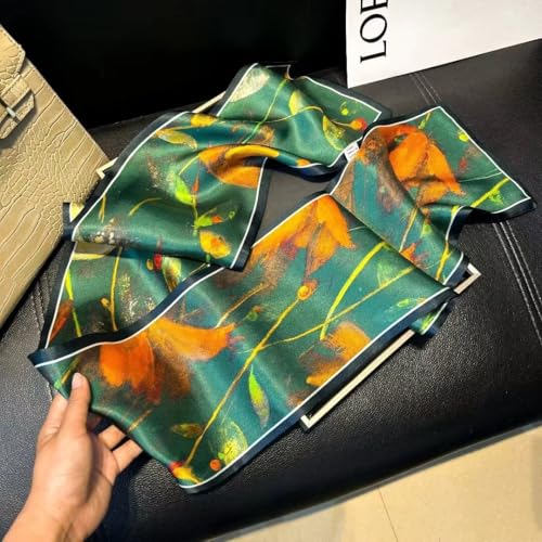 100% Mulberry Silk Scarf for Women - 59”*6.3” Long Headscarf Neck Scarf Hair Wraps - Shawls with Gift Packed3