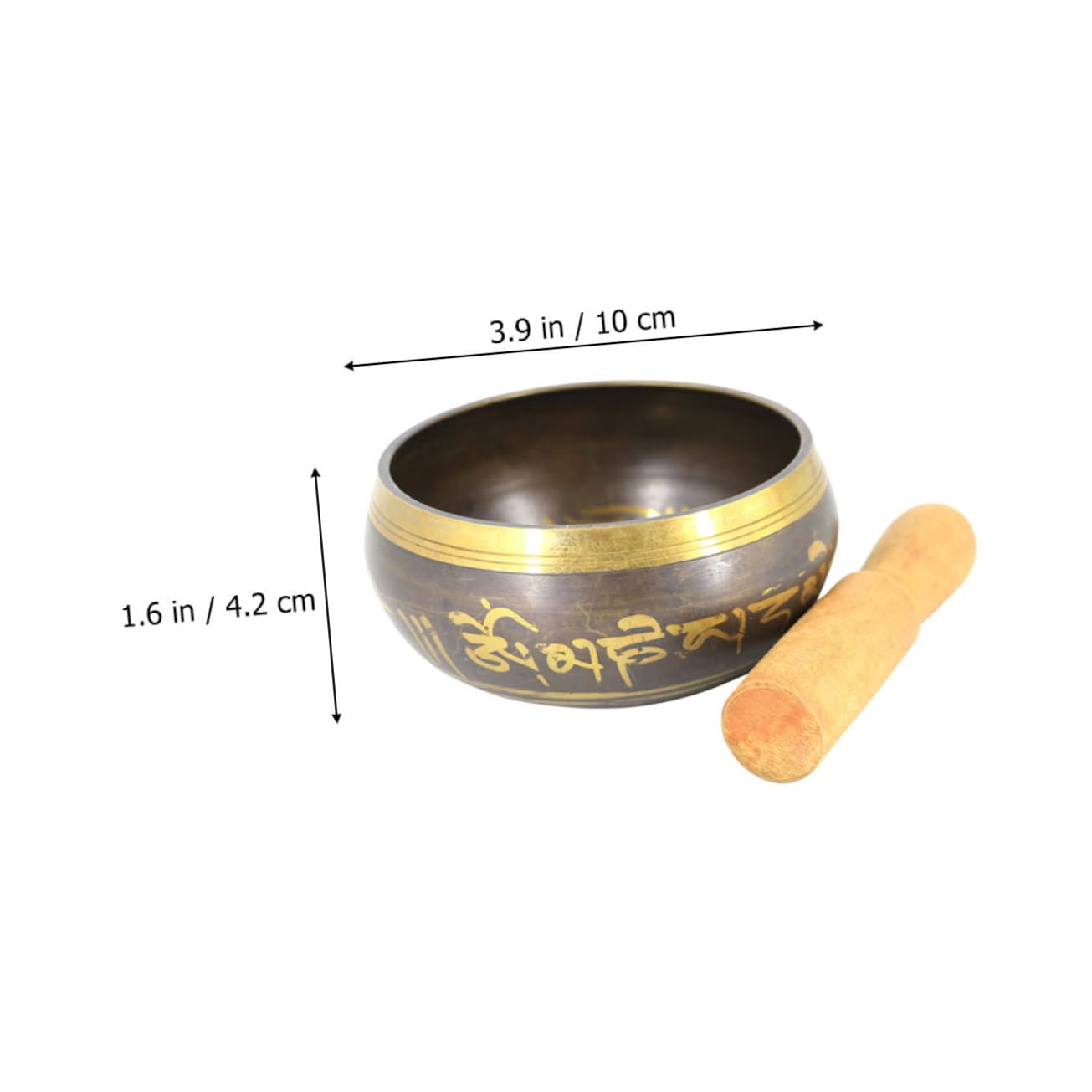 Toddmomy 1 Set Singing Bowl for Meditation and Yoga with Mallet for Relaxation and Home Decor for Altar and Portable Use