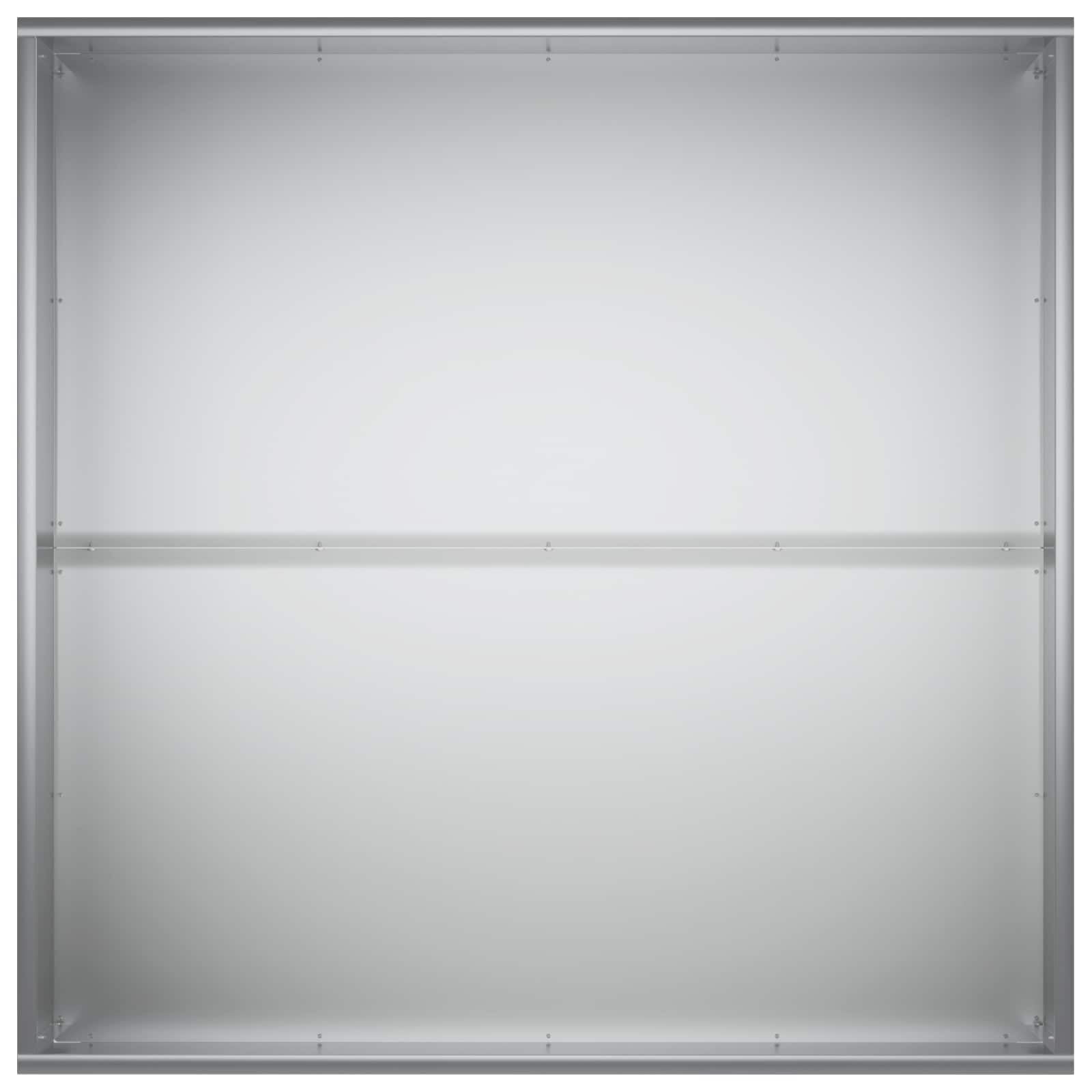 2 macetas de metal galvanizado, 60 x 60 x 40 cm, color plateado