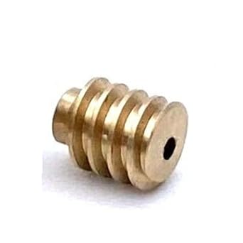 0.3M Micro Copper Turbine Gear 1mm Tight Fit Shaft Motor Pinion 0.3 Module Single Head Worm Gear Industry3.8x5.6mm