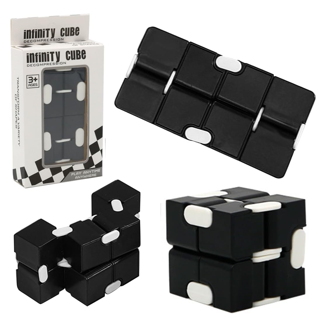 Infinity Cube Fidget Toy – niekończąca się kostka do redukcji stresu i koncentracji – Magic Flip kostka do relaksu i spędzania wolnego czasu