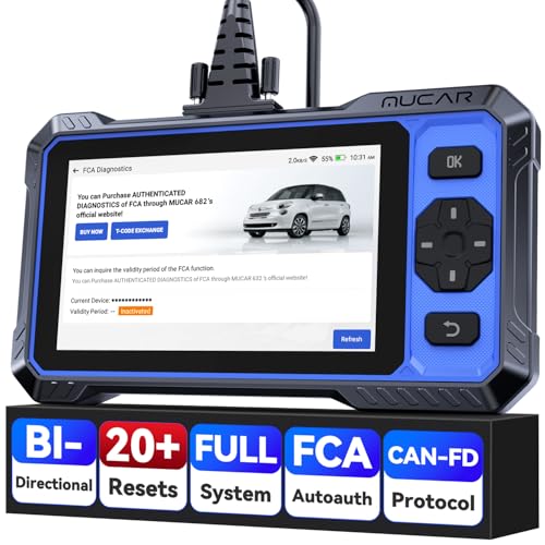 OBD2 Scanner, MUCAR 682 AI-Assisted Car Diagnostic Tool, Automotive Bidirectional Scan Tool, FULL Systems Car Diagnostic - Detailed View