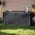 Greesum 82 Gallon Resin Deck Box All Weather Large Outdoor Storage for Patio Furniture, Toys, Garden Tools, Lockable, Dark Gray