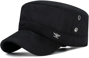 Vintage Cadet Army Hat Retro Military Flat Top Baseball Dad Sun Cap Outdoor Sports Hat