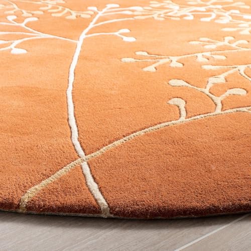 Image of Sifa Carpet Round Handmade Mid-Century Modern Abstract Premium Wool Entryway Foyer Living Room, Bedroom Kitchen Area Rug, Weight -72 Pund, Size-11x11 Feet (132x132 Inch Round)