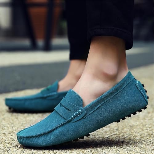 Image of PPXID Men's Dress Loafers Slip On Casual Shoes Lightweight Soft Penny Loafers Suede Driving Boat Shoes Moccasins
