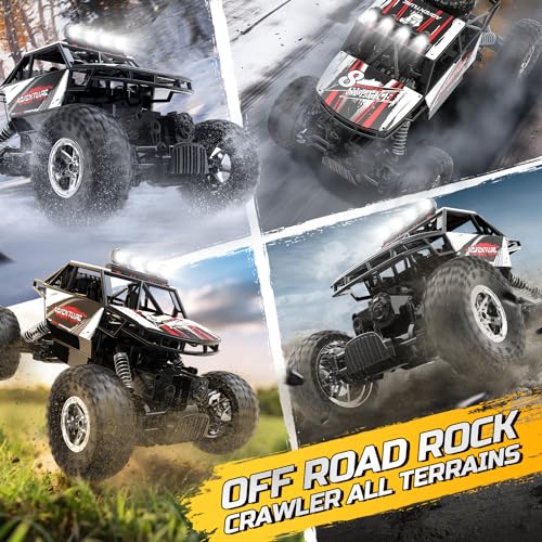 Deerc DE455 De45 Rc Cars Remote Control Car 1:14 Off Road Monster Truck,Metal Shell 4Wd Dual Motors Led Headlight Rock Crawler,2.4Ghz All Terrain Hobby Truck thumb #5