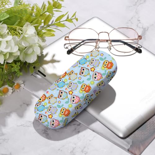 Image of Glasses Case Hard Shell,Portable Protective Eyeglasses Case, Eyeglass Holder Box with Cleaning Cloth, for men women
