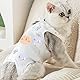 Bekecidi Katzen-Operationsanzug, Einteiler nach Operationen, Anti-Leck-Body, Haustierweste, Kätzchen-Kleidung für Katzen nach Operationen, Spay, Katzenhalsband und Kegel-Alternative (L)