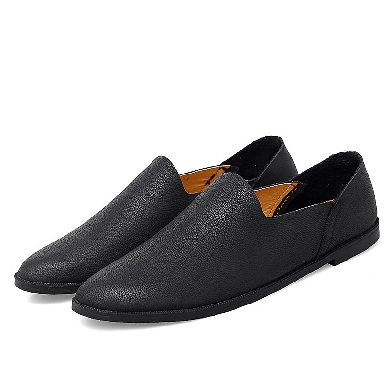 Loafers for Men Round Toe Faux Leather Loafer Shoes Flat Heel Lightweight Resistant Party Slip On3