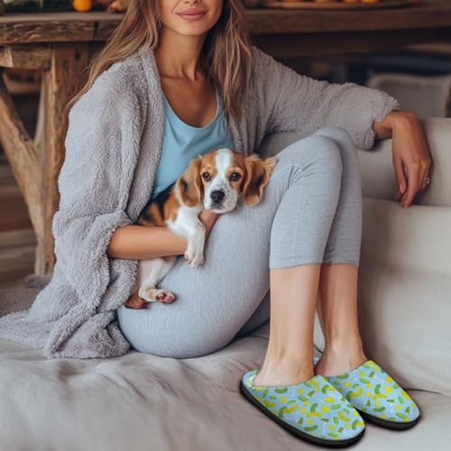 Wide Width Slippers for Women Men Fuzzy Winter Home Shoes Slip-on Plush Warm Indoor Bedroom Shoes3
